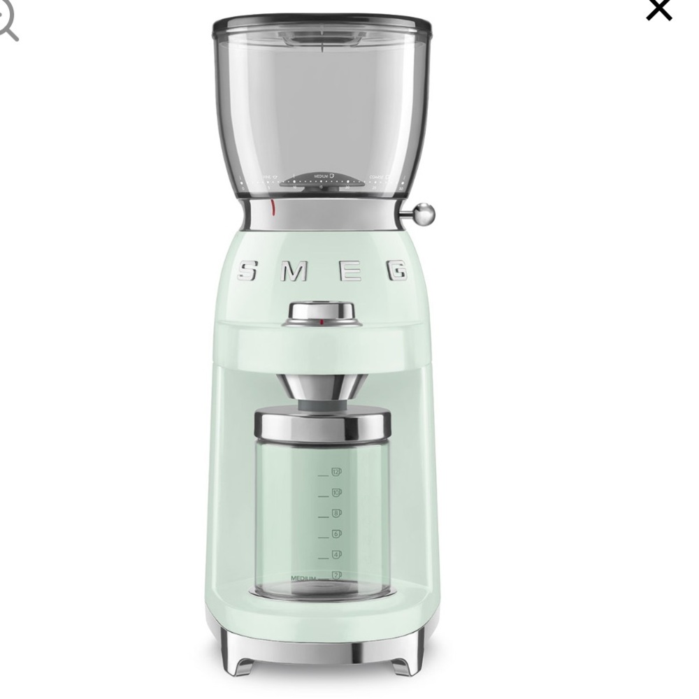 SMEG Coffee bean grinder pastel green 50s Retro Style new in box box as is